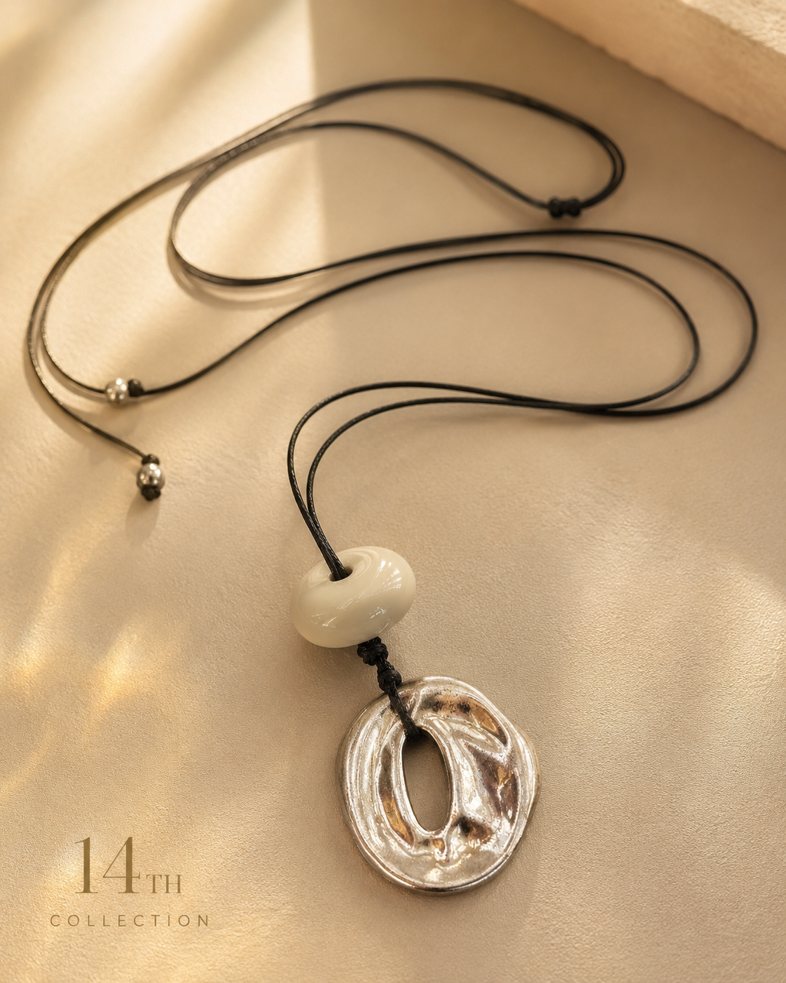 Sculptural Silver Pendant Necklace