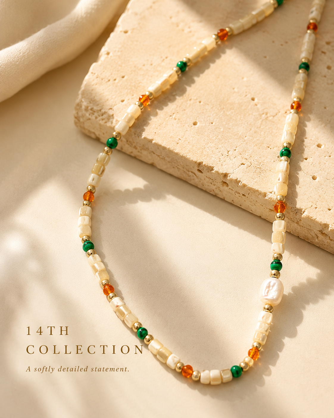 Hand-Selected Stone Beaded Necklace