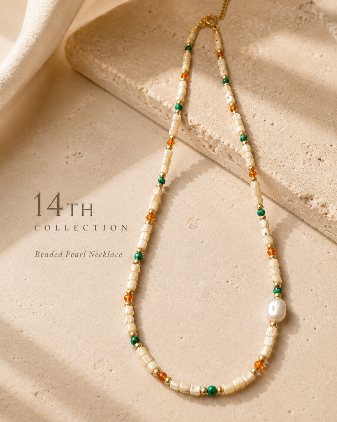 Hand-Selected Stone Beaded Necklace