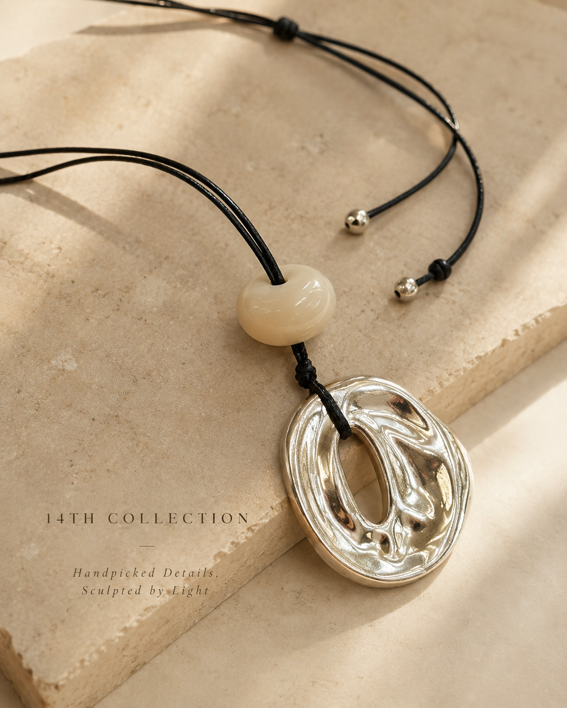 Sculptural Silver Pendant Necklace