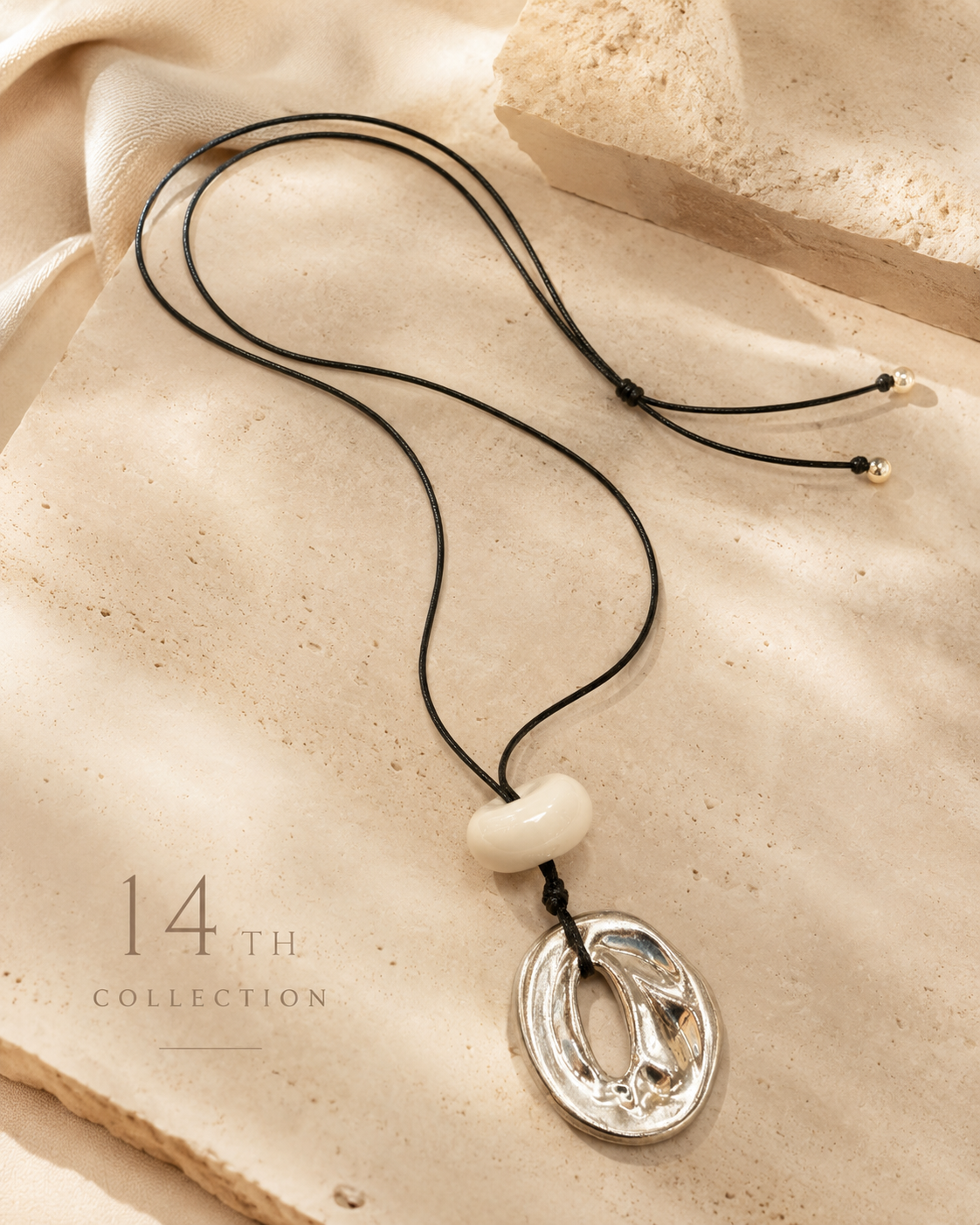 Sculptural Silver Pendant Necklace