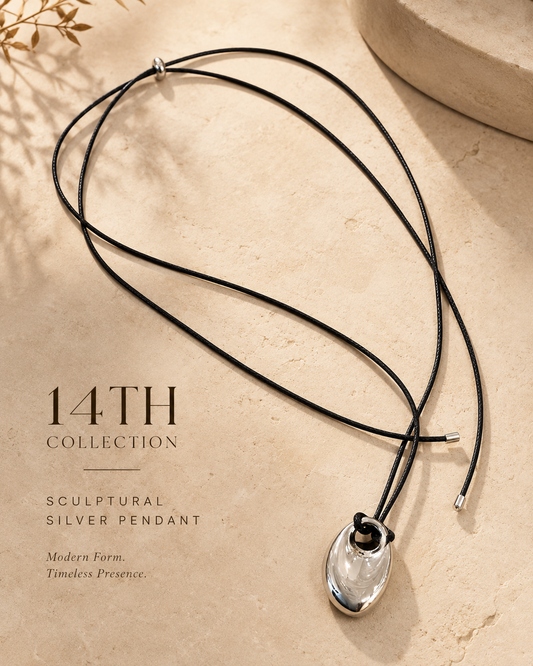 Luna Silver Drop Necklace