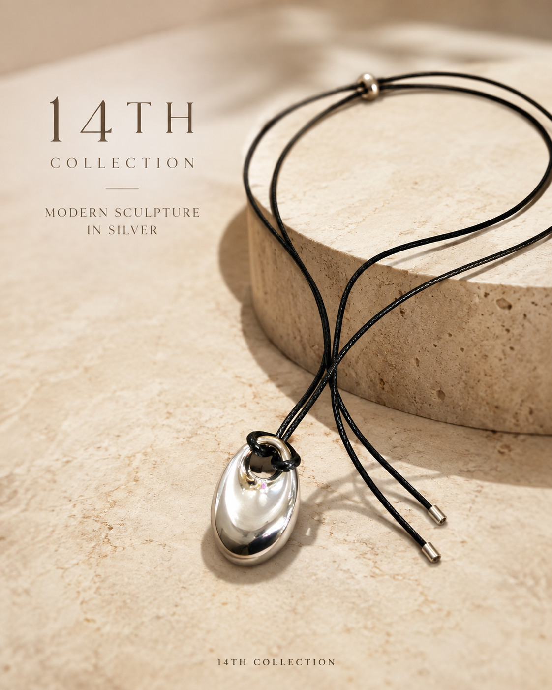 Luna Silver Drop Necklace