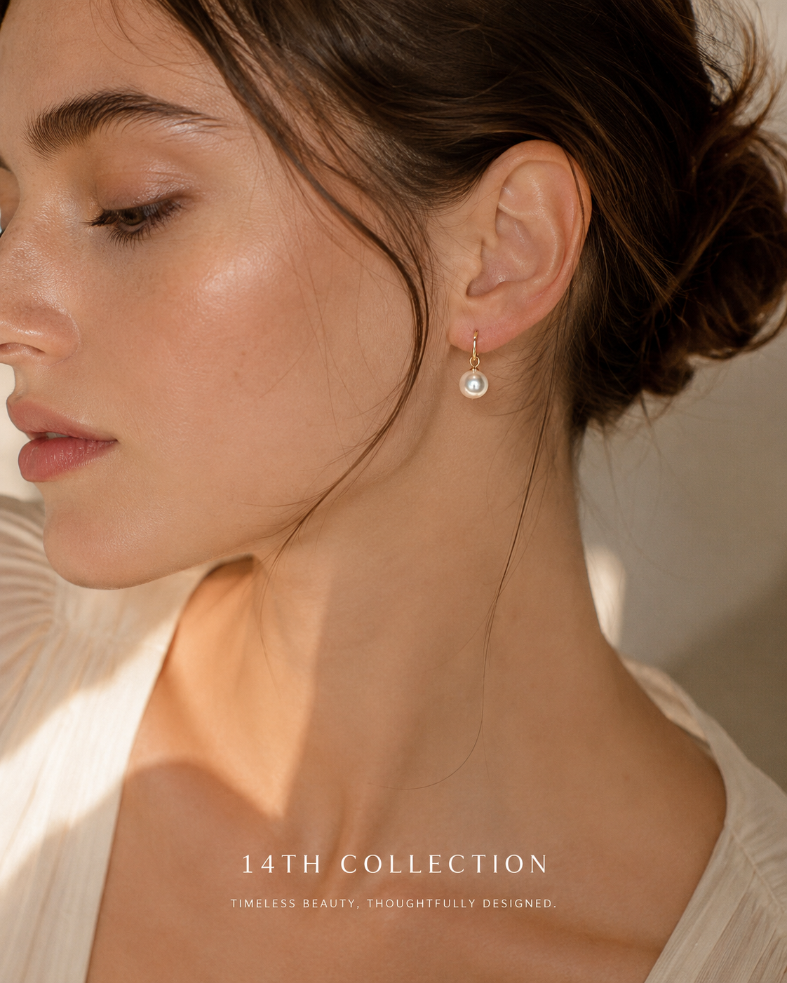 Luna Pearl Hoop Earrings