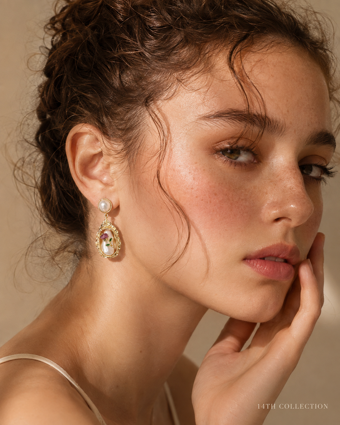 Enchanted Rose Pearl Earrings