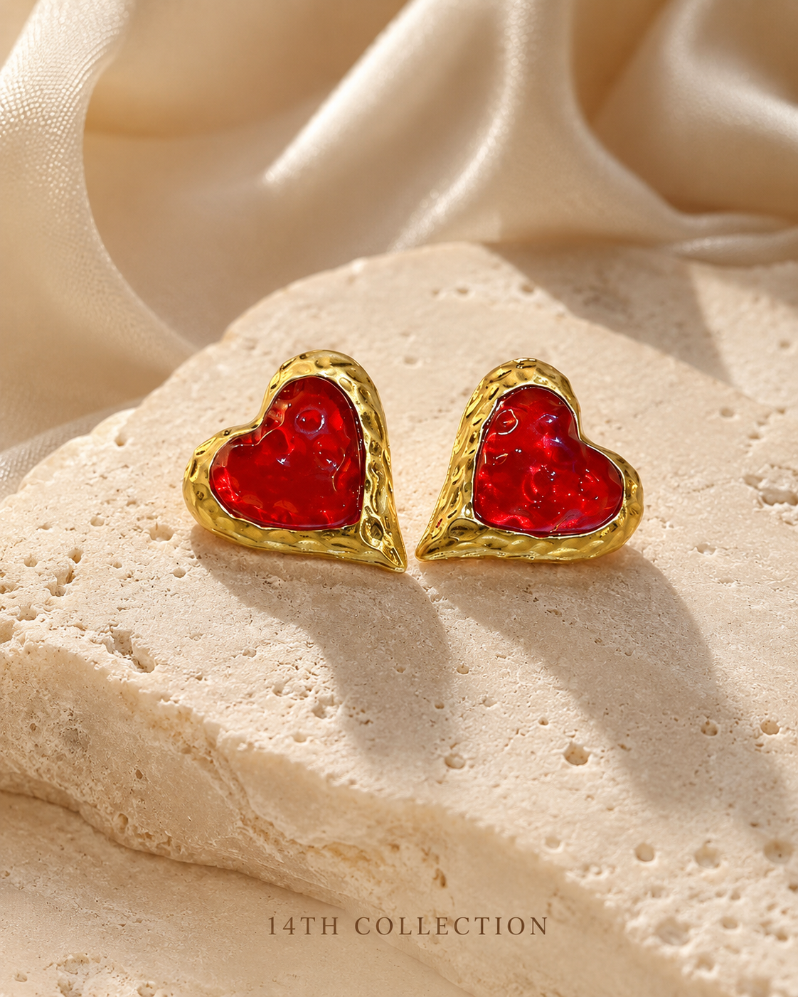 Amour Rouge Heart Earrings