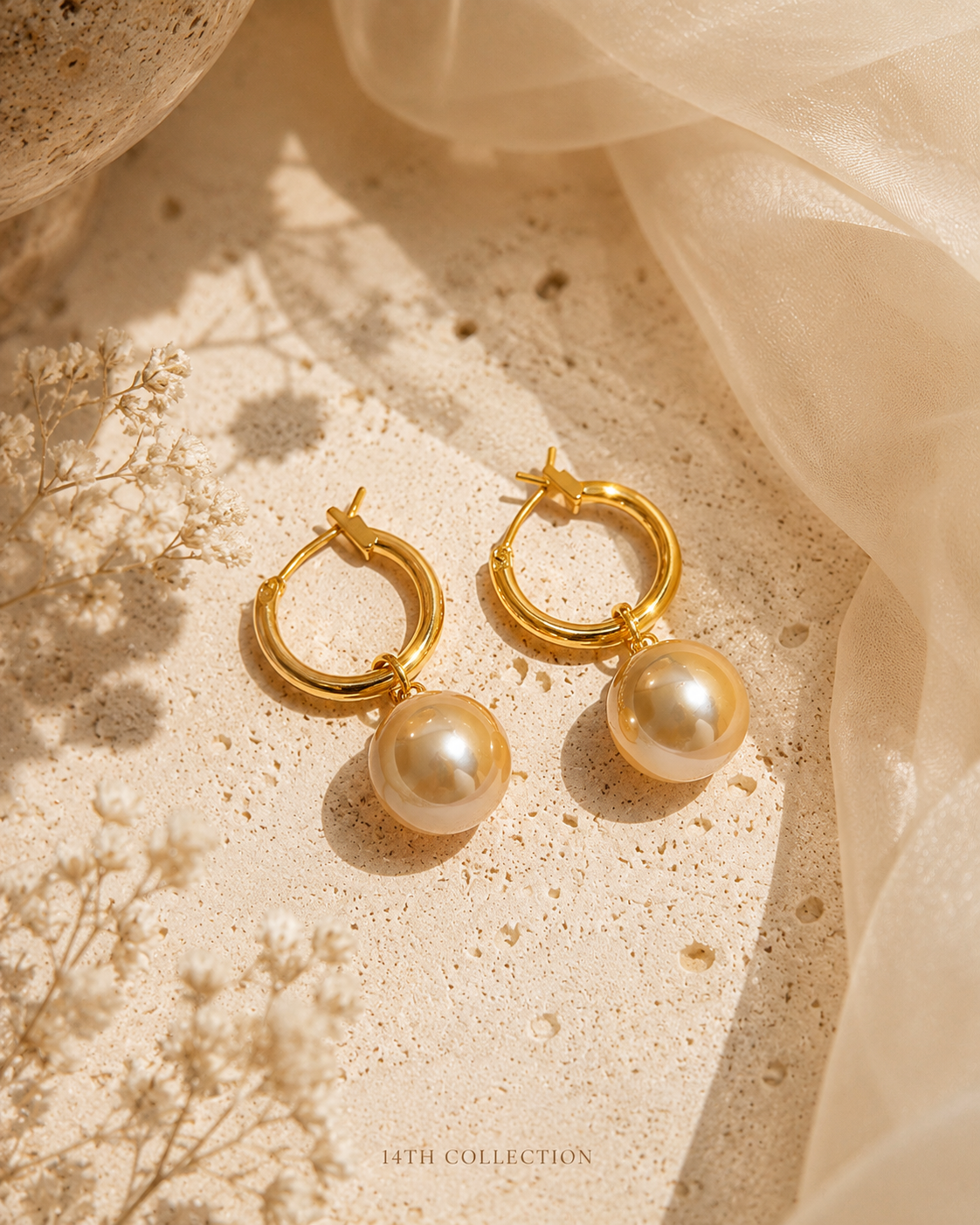 Golden Hour Pearl Earrings