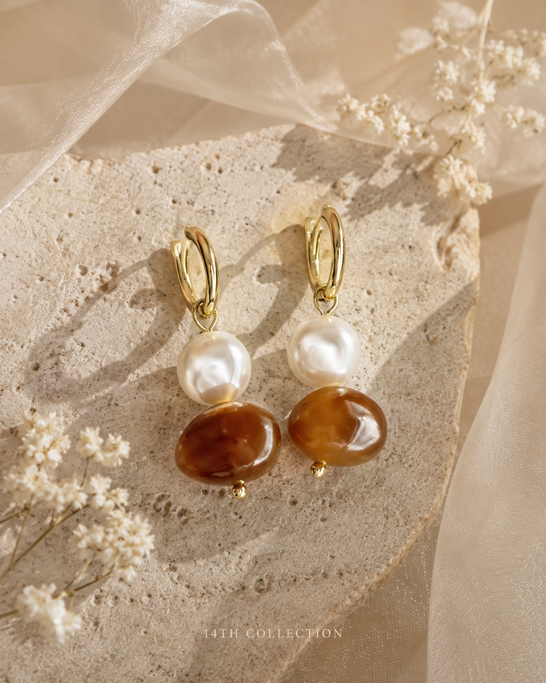 Honey Pearl Drop Earrings