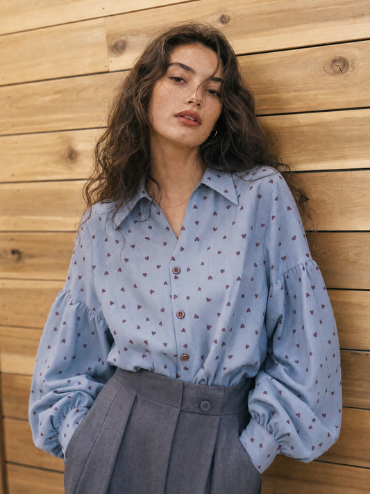 Amélie Heart Print Blouse